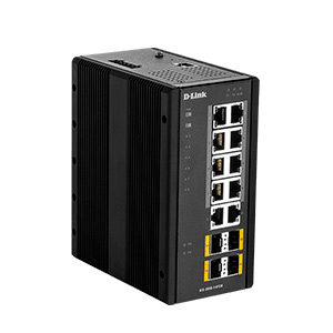 Switch PoE Gerenciável Industrial Gigabit com slots SFP