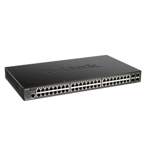 Switch PoE gerenciado inteligente de 52 portas e 10 gigabits